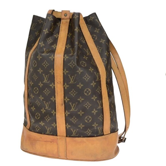 LOUIS VUITTON LV Randonnee GM Shoulder Bag Monogram Leather Brown - Picture 1 of 1